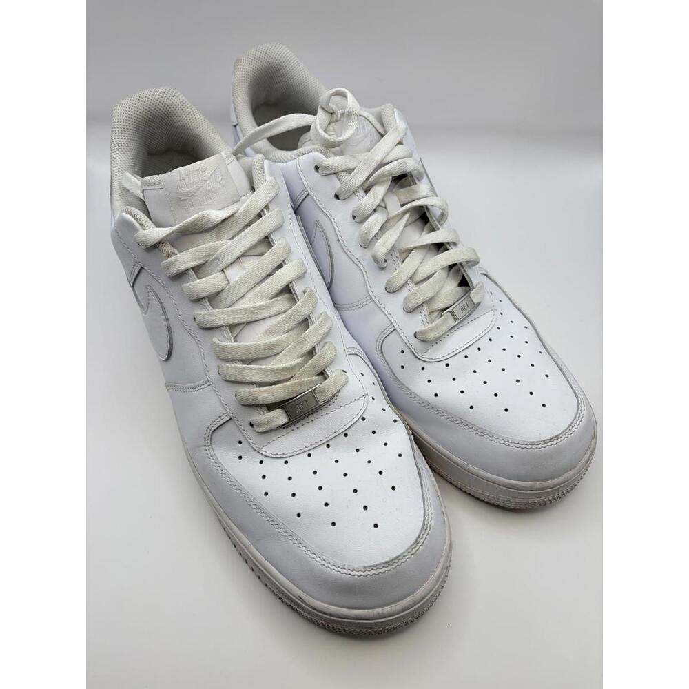 Nike Air Force 1 Low ’07 Triple White Leather Sneakers Size 16 Men CW-2288-111 - Picture 5 of 16